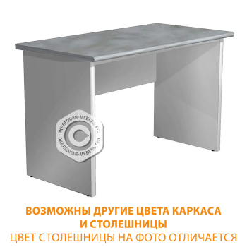 Стол рабочий металлический СЛМ (столешница постформинг серый, каркас серый)