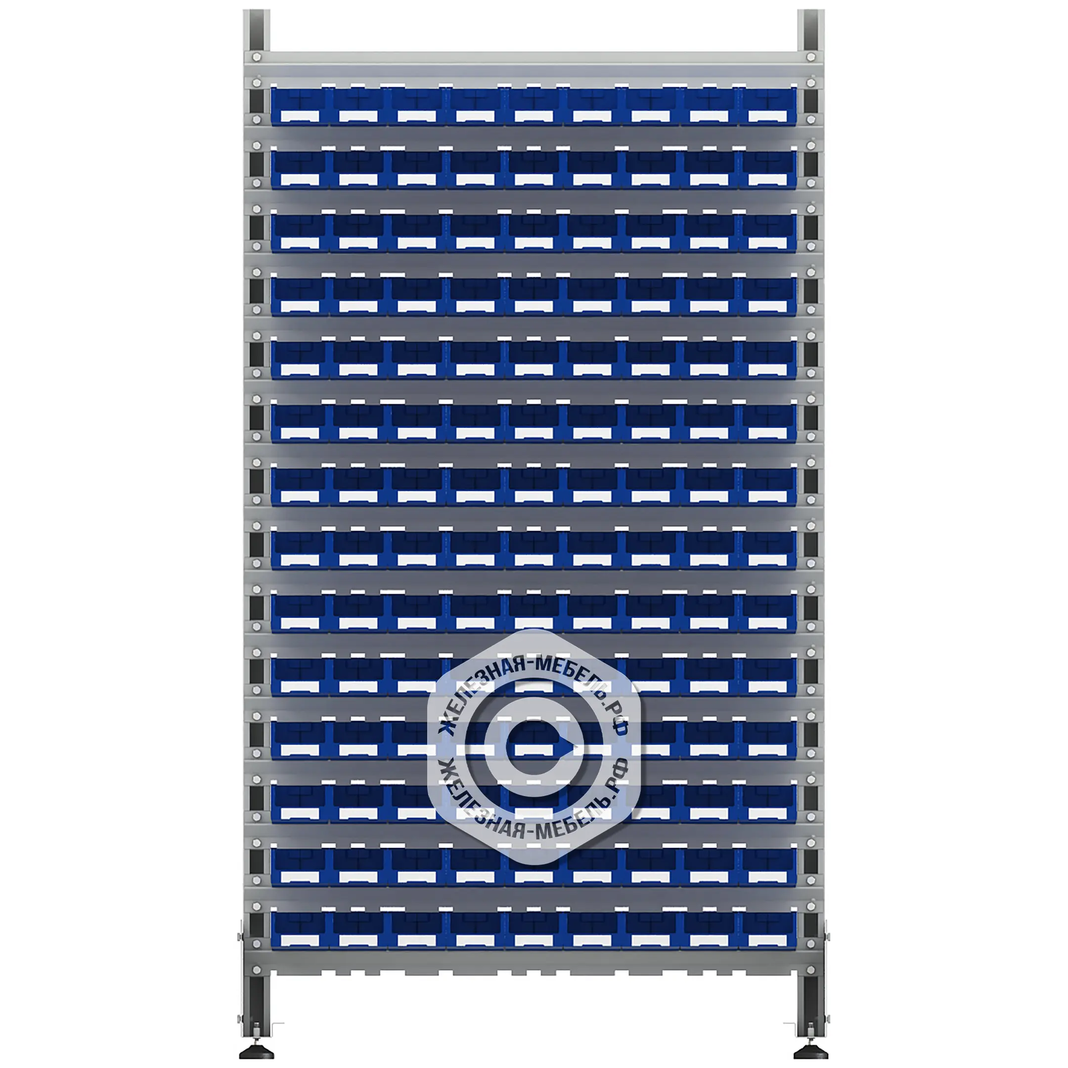 Стеллаж для пластиковых лотков SORTEX односторонний 1800x1000x450.01