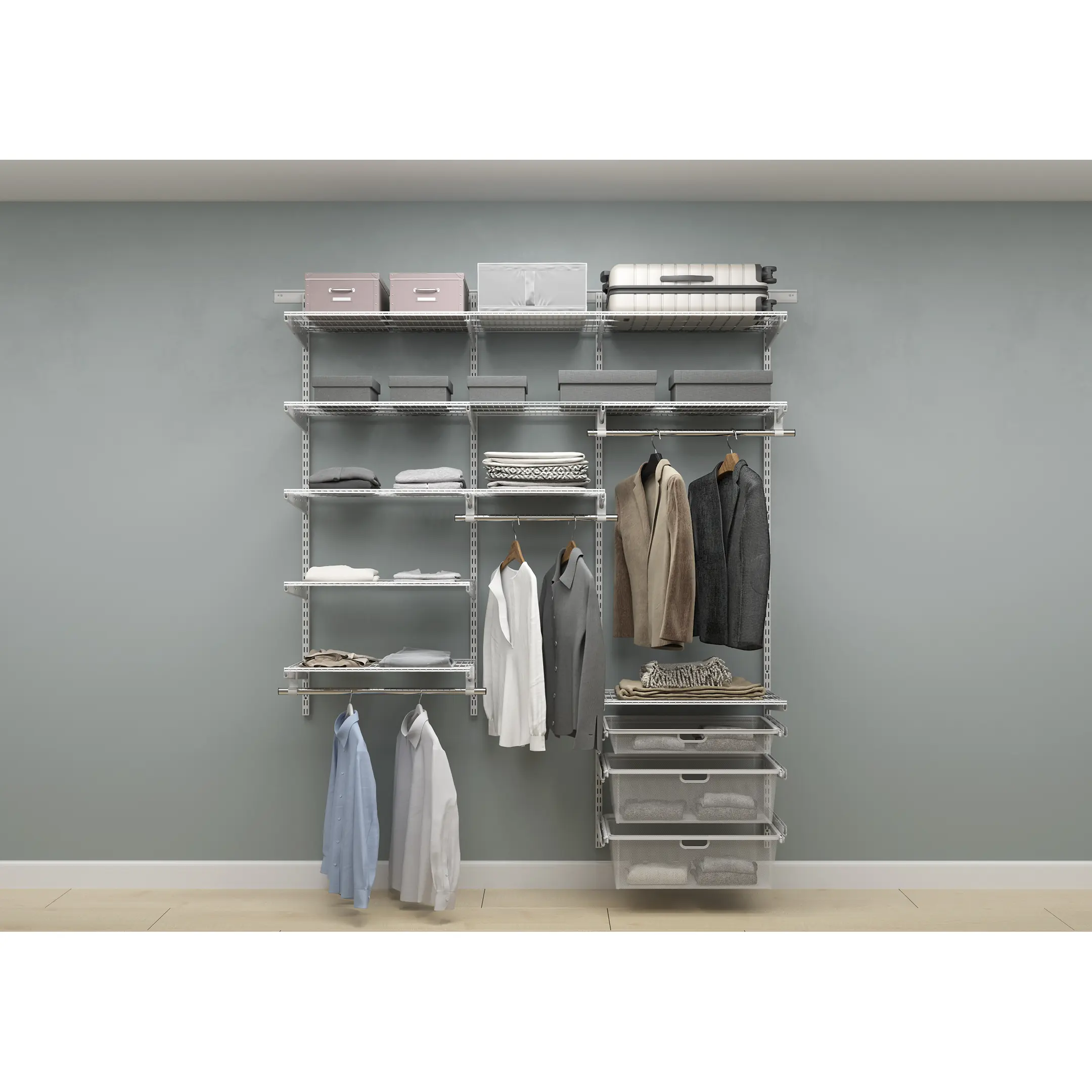 Гардеробная система ПРАКТИК Home Прихожая Medium 13 белая