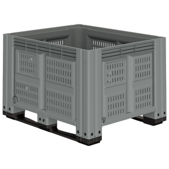 Пластиковый контейнер IBOX 1200х1000 (перфорированный, на полозьях) арт. 11.603.92.РЕ.С9, без крышки