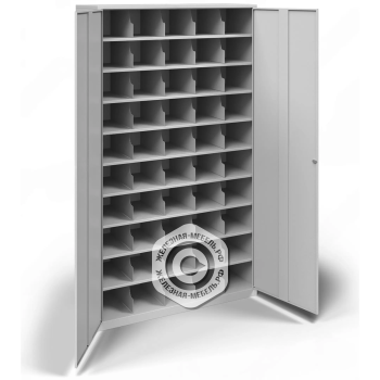 Шкаф для 50 противогазов ХПГ-50, с дверьми (1900х1100х400)