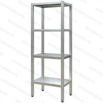 Стеллаж полочный СПЛп &laquo;Profi Inox&raquo; 1600х600х400 (полка сплошная 4 шт.)