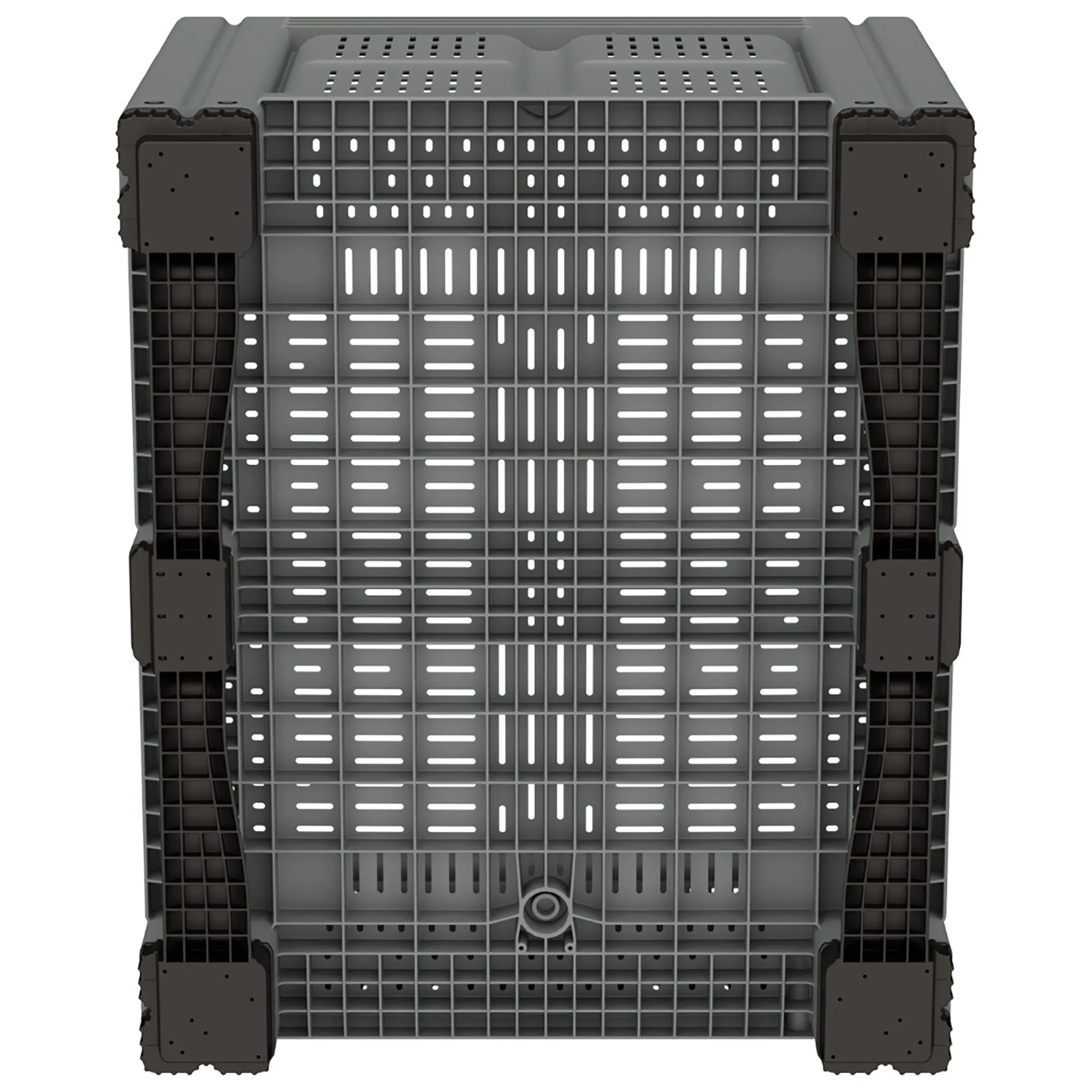 Пластиковый контейнер IBOX 1200х1000 (перфорированный, на полозьях) арт. 11.603.92.РЕ.С9, без крышки