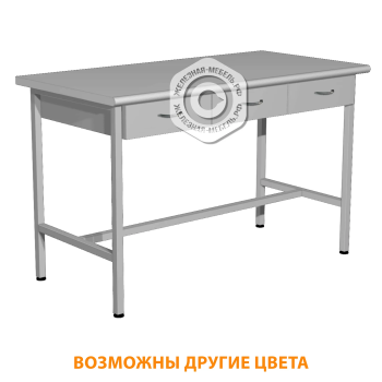 Стол лабораторный СЛ-108/1 &laquo;Стандарт&raquo; (1400х600х850) (постформинг серый, каркас серый)