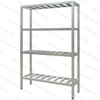 Стеллаж полочный СПЛп &laquo;Profi Inox&raquo; 1800х1200х400 (полка-решетка 4 шт.)