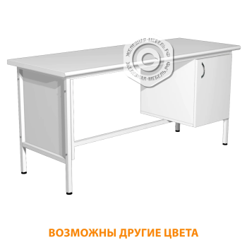 Стол лабораторный СЛ-103 &laquo;Стандарт&raquo; (1400х600х750) (постформинг белый, каркас белый)