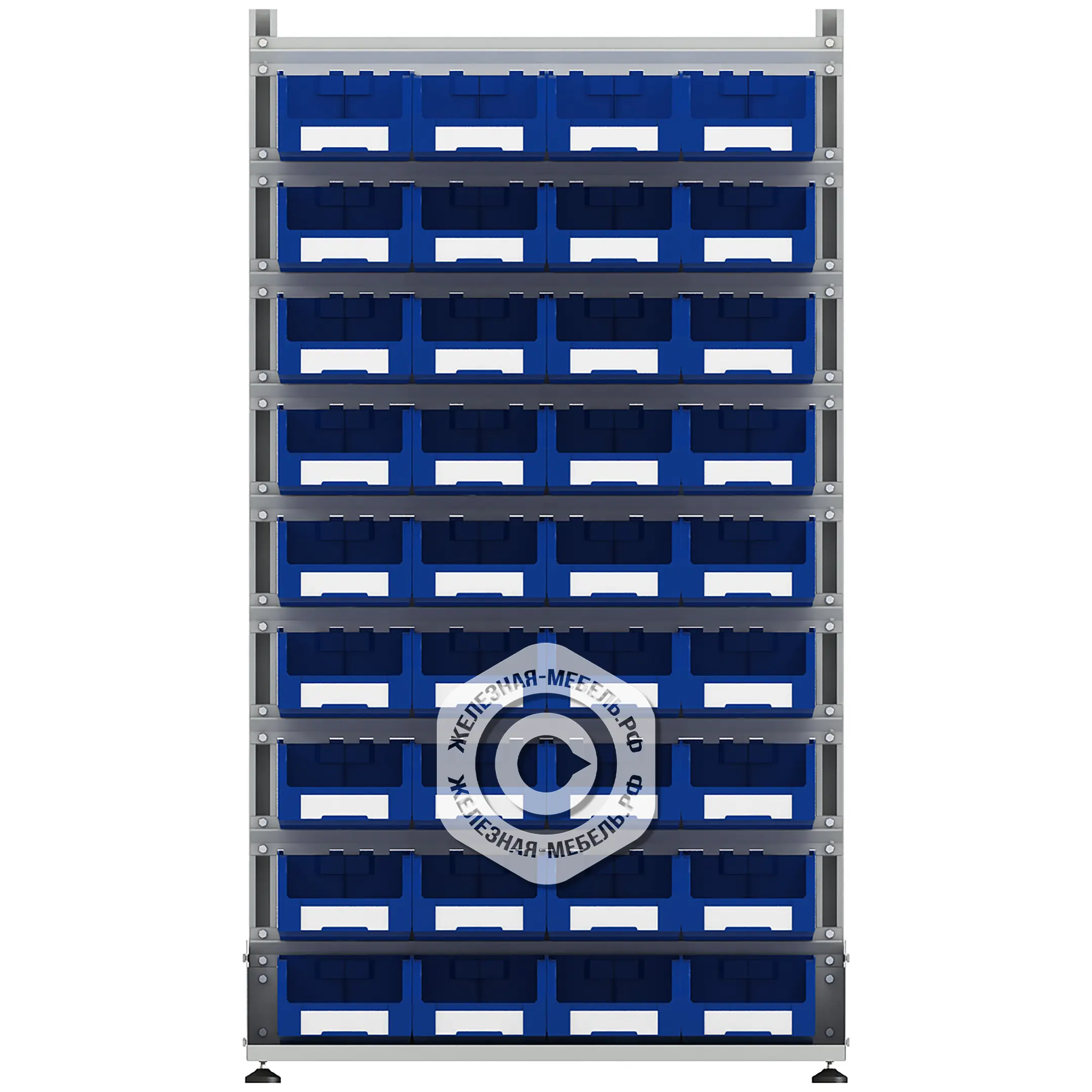 Стеллаж для пластиковых лотков SORTEX двухсторонний 1800x1000x800.03