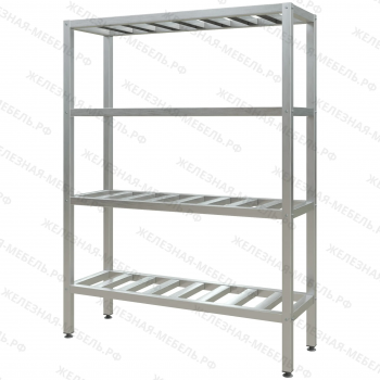 Стеллаж полочный СПЛп &laquo;Profi Inox&raquo; 1600х1200х400 (полка-решетка 4 шт.)