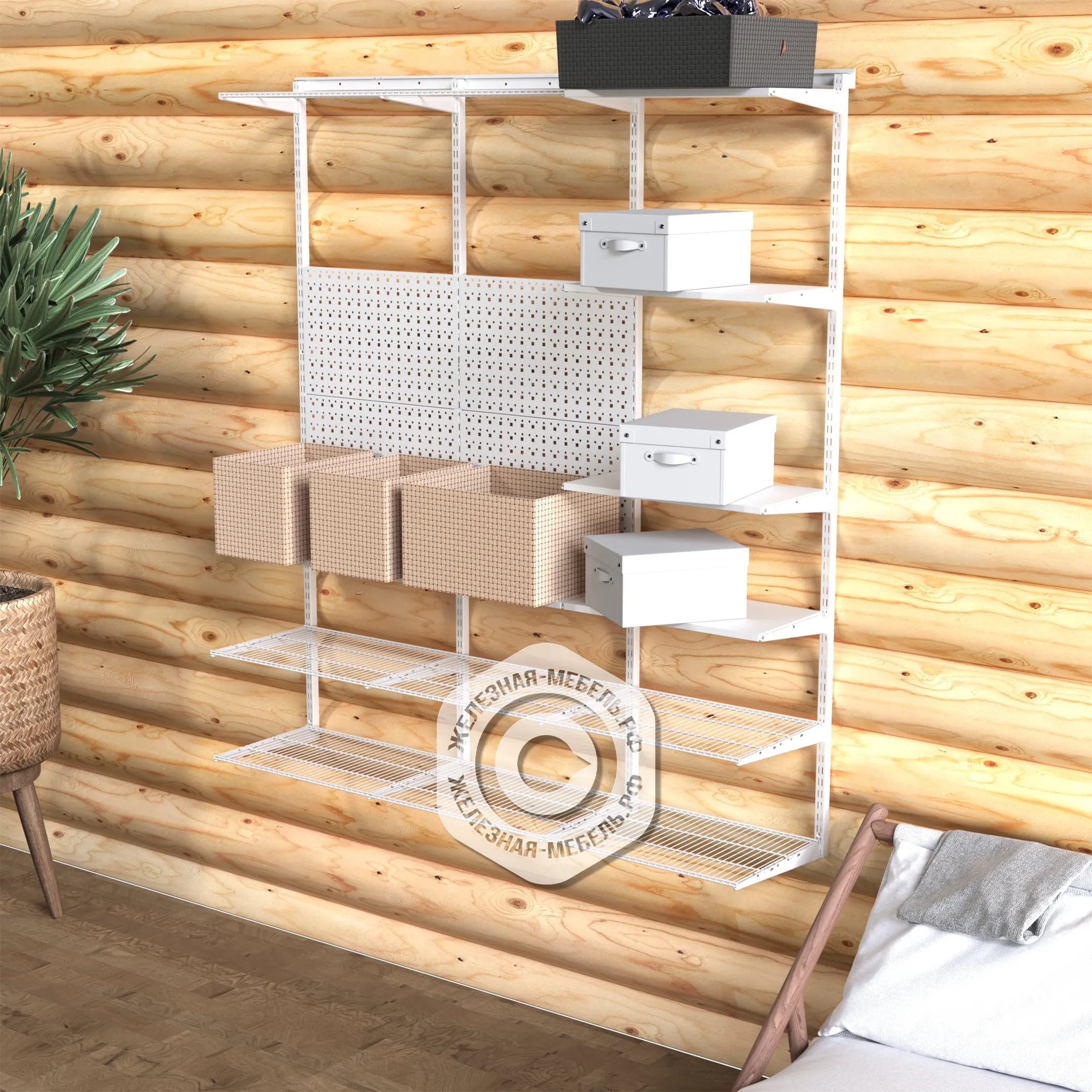 Гардеробная система ПРАКТИК Home Дача 2 белая