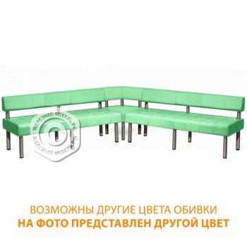 Диван модульный БС-3х + ДО-8/4 + БС-3х (кожзам Эконом белый)