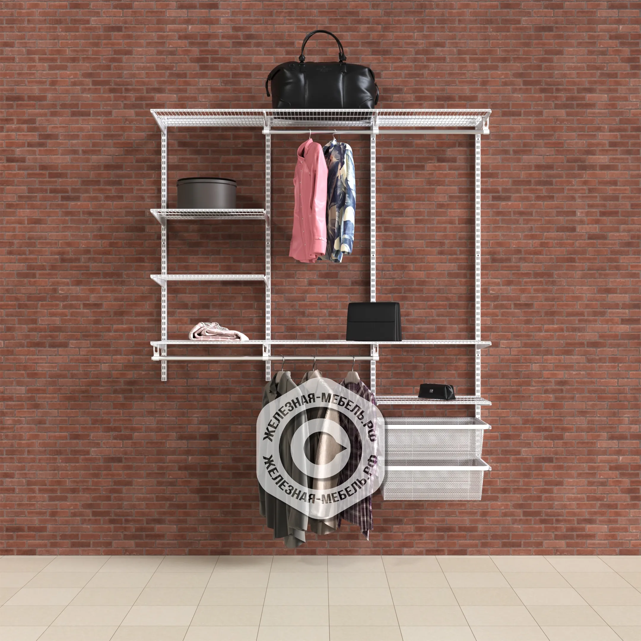 Гардеробная система ПРАКТИК Home Прихожая Medium 14 белая