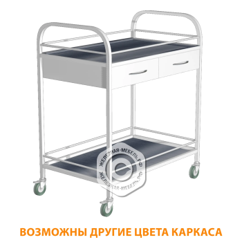 Стол манипуляционный с ограждением (ящик) СИо-2я (каркас белый)