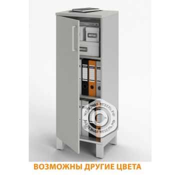 Шкаф для документов П-22.1 с замком (ЛДСП серый, каркас серый)