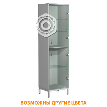 Шкаф для лабораторной посуды ШпЛП-3 (корпус ЛДСП серый, каркас серый)