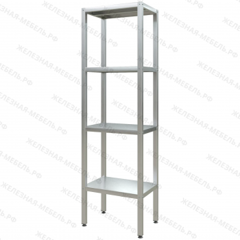 Стеллаж полочный СПЛп &laquo;Profi Inox&raquo; 2000х600х400 (полка сплошная 4 шт.)