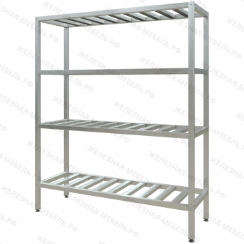 Стеллаж полочный СПЛп &laquo;Profi Inox&raquo; 1800х1500х500 (полка-решетка 4 шт.)