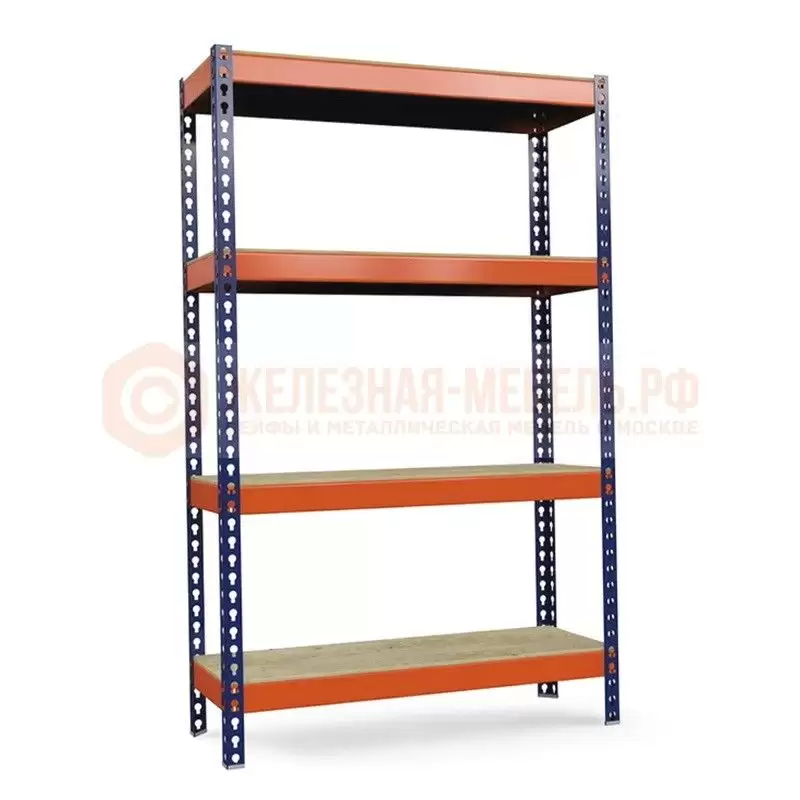 Стеллаж металлический Профи-Т 2000х1240х500 (4 полки из фанеры)