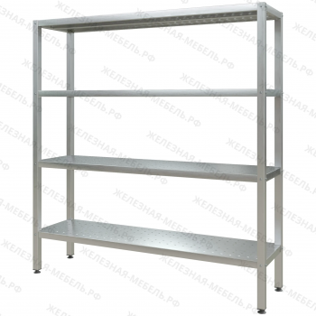 Стеллаж полочный СПЛп &laquo;Profi Inox&raquo; 1600х1500х400 (полка перфорация 4 шт.)