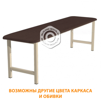 Банкетка трехместная Бп-3х (кожзам Эконом коричневый, каркас бежевый)