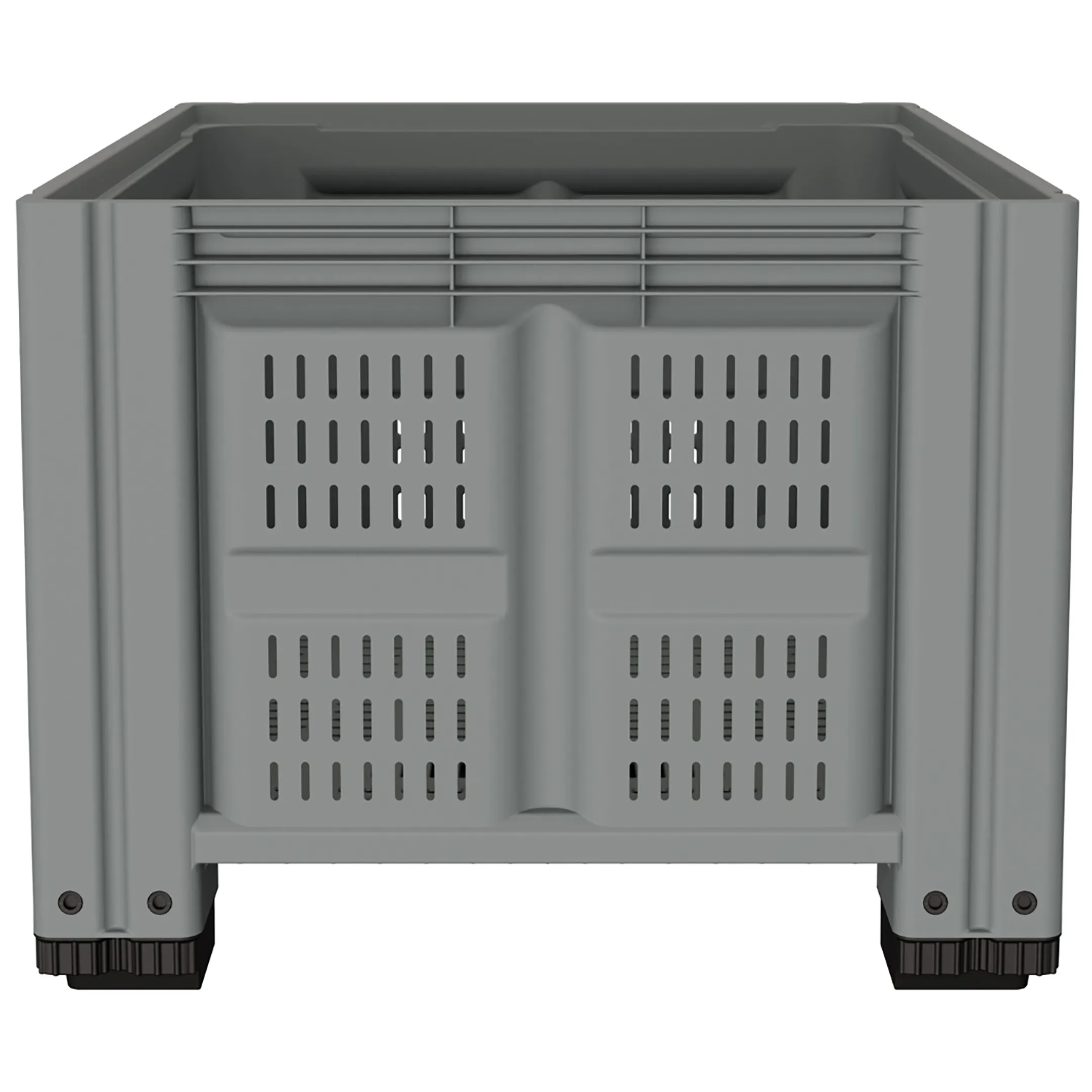 Пластиковый контейнер IBOX 1200х1000 (перфорированный, на полозьях) арт. 11.603.92.РЕ.С9, без крышки