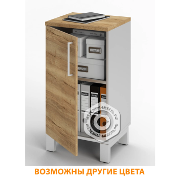 Шкаф для документов П-21 без замка (ЛДСП дуб вотан, каркас серый)