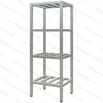 Стеллаж полочный СПЛп &laquo;Profi Inox&raquo; 1600х600х500 (полка-решетка 4 шт.)