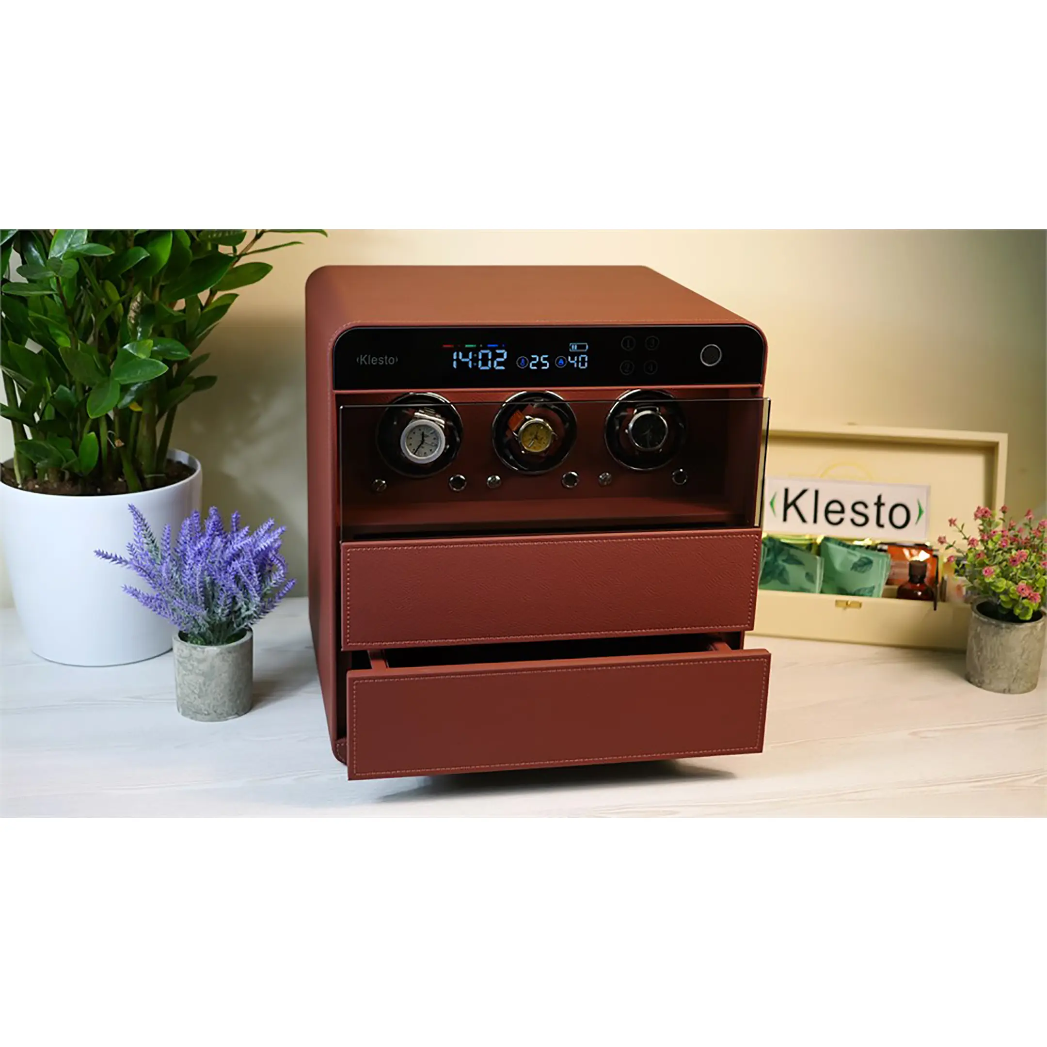 Сейф мебельный Klesto Smart JSM3 рубиновая кожа