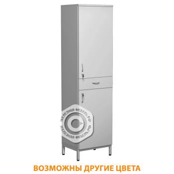 Шкаф лабораторный ШпЛ-5 (корпус ЛДСП серый, каркас серый)
