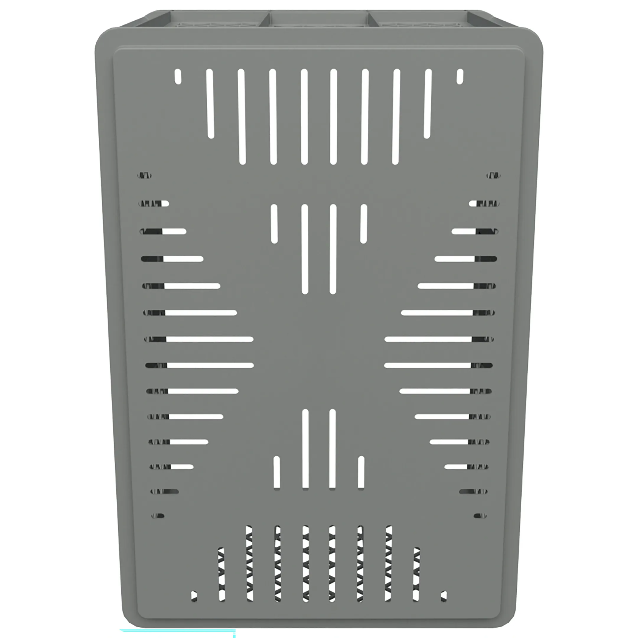 Пластиковый ящик 600х400х320 перфорированный (ЕСР-6432), без крышки (Серый)