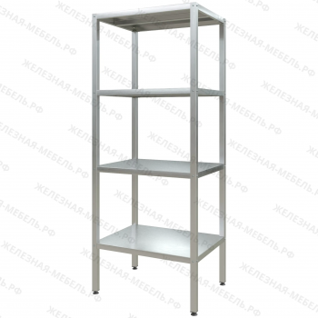 Стеллаж полочный СПЛп &laquo;Profi Inox&raquo; 2000х800х600 (полка сплошная 4 шт.)