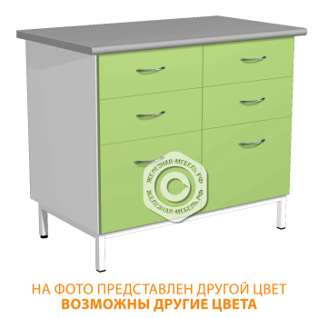 Тумба стационарная на металлокаркасе СЛ-11/2.3 (1000х600х850) (постформинг, ЛДСП, каркас белый)