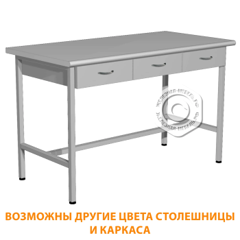 Стол лабораторный СЛ-108 (1200х600х850) (постформинг серый, каркас серый)