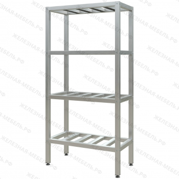 Стеллаж полочный СПЛп &laquo;Profi Inox&raquo; 1600х800х400 (полка-решетка 4 шт.)