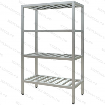 Стеллаж полочный СПЛп &laquo;Profi Inox&raquo; 1600х1000х500 (полка-решетка 4 шт.)