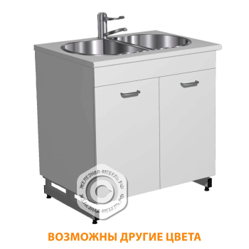 Стол-мойка СТм-205 &laquo;Премиум&raquo; 850 (корпус металл серый, столешница постформинг серый, каркас серый)