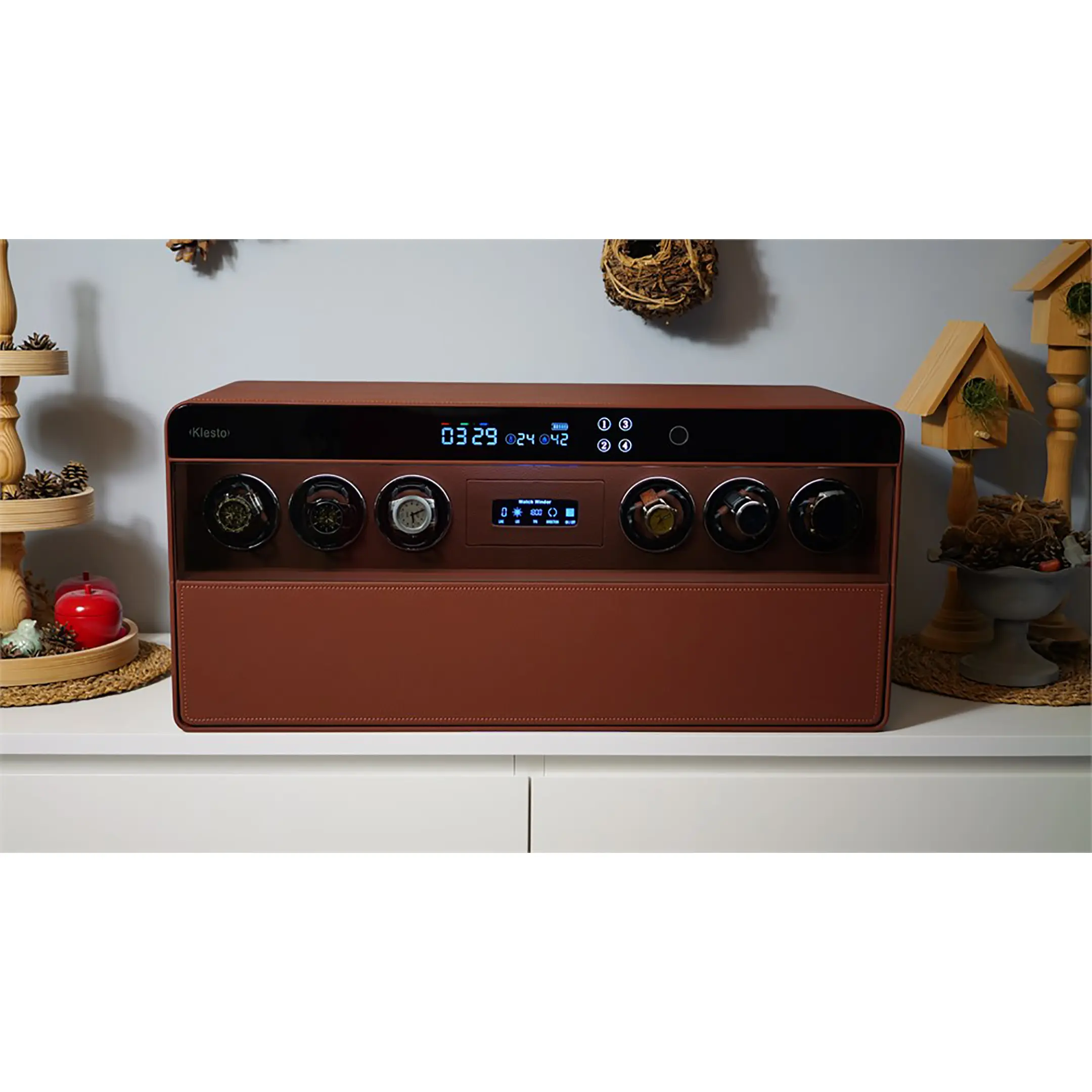 Сейф мебельный Klesto Smart JSM6 рубиновая кожа