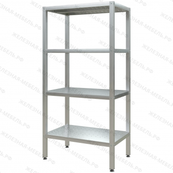 Стеллаж полочный СПЛп &laquo;Profi Inox&raquo; 1600х800х500 (полка перфорация 4 шт.)