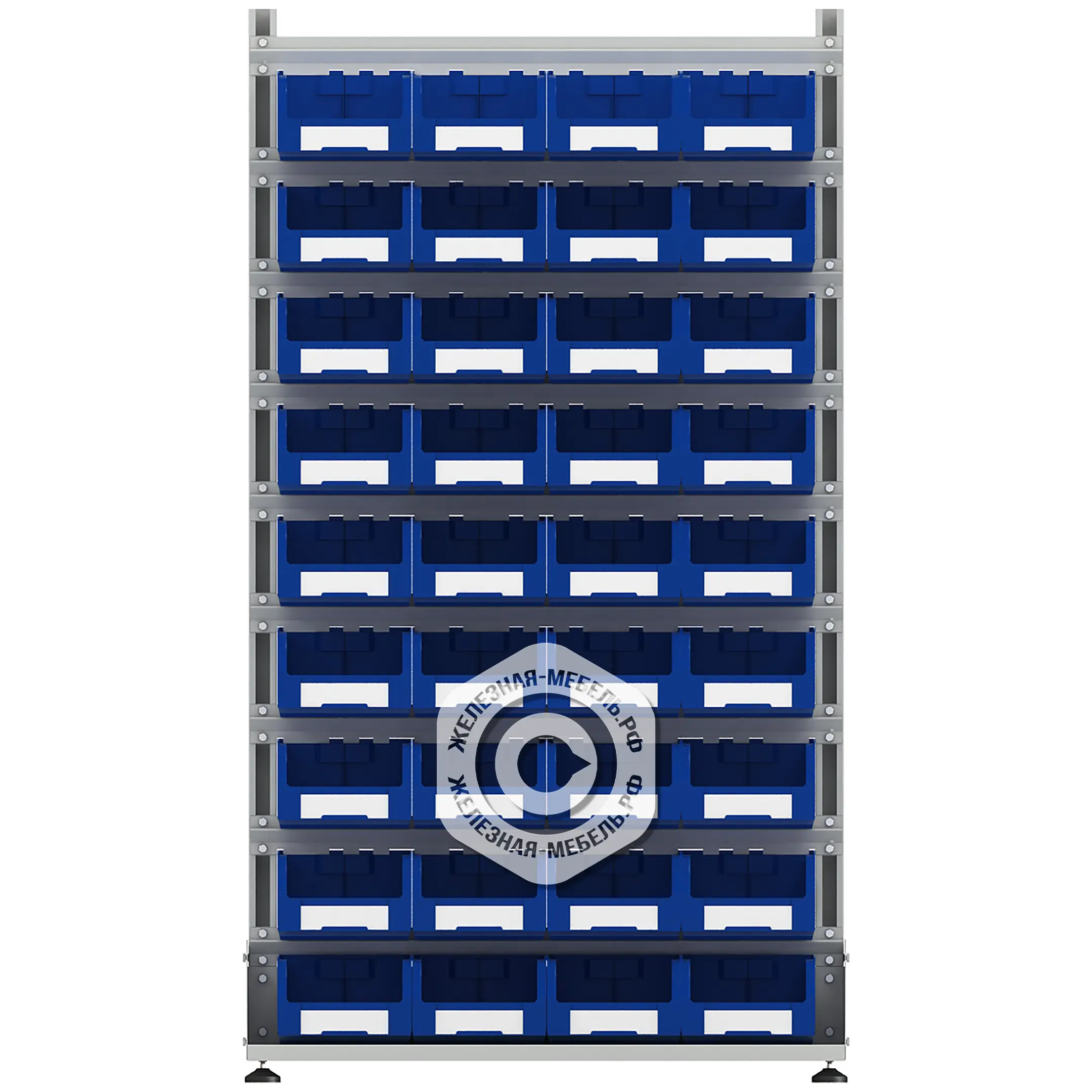 Стеллаж для пластиковых лотков SORTEX односторонний 1800x1000x450.03