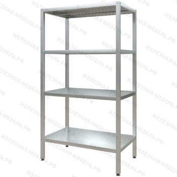 Стеллаж полочный СПЛп &laquo;Profi Inox&raquo; 1800х1000х600 (полка перфорация 4 шт.)