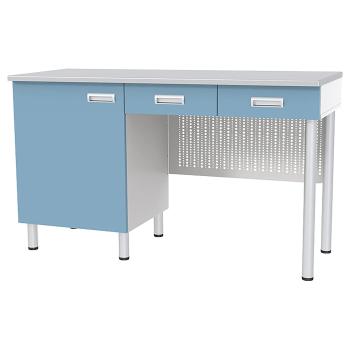 Стол лабораторный с тумбой, дверкой, полкой и ящиком ForLab СЛ-05-202 (СЛ-05-МСК)