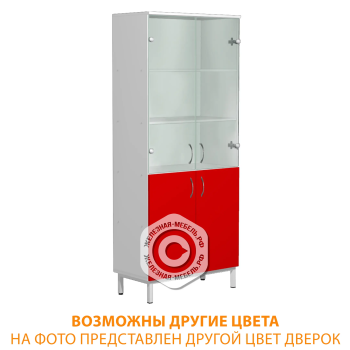 Шкаф для документов и материалов ШД-4.1 (ЛДСП белый, каркас белый)