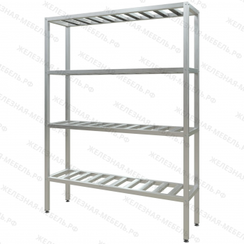 Стеллаж полочный СПЛп &laquo;Profi Inox&raquo; 2000х1500х400 (полка-решетка 4 шт.)
