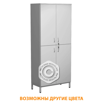 Шкаф лабораторный ШЛ-4 (корпус ЛДСП серый, каркас серый)