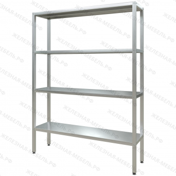 Стеллаж полочный СПЛп &laquo;Profi Inox&raquo; 2000х1500х400 (полка сплошная 4 шт.)