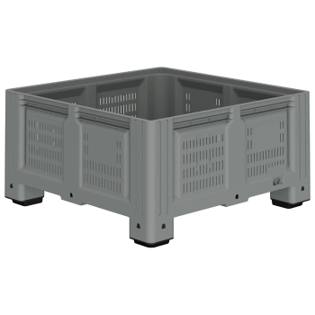 Пластиковый контейнер IBOX 1130x1130x580 (перфорир., на ножках) арт. 11.604S.92.РЕ.С10, без крышки