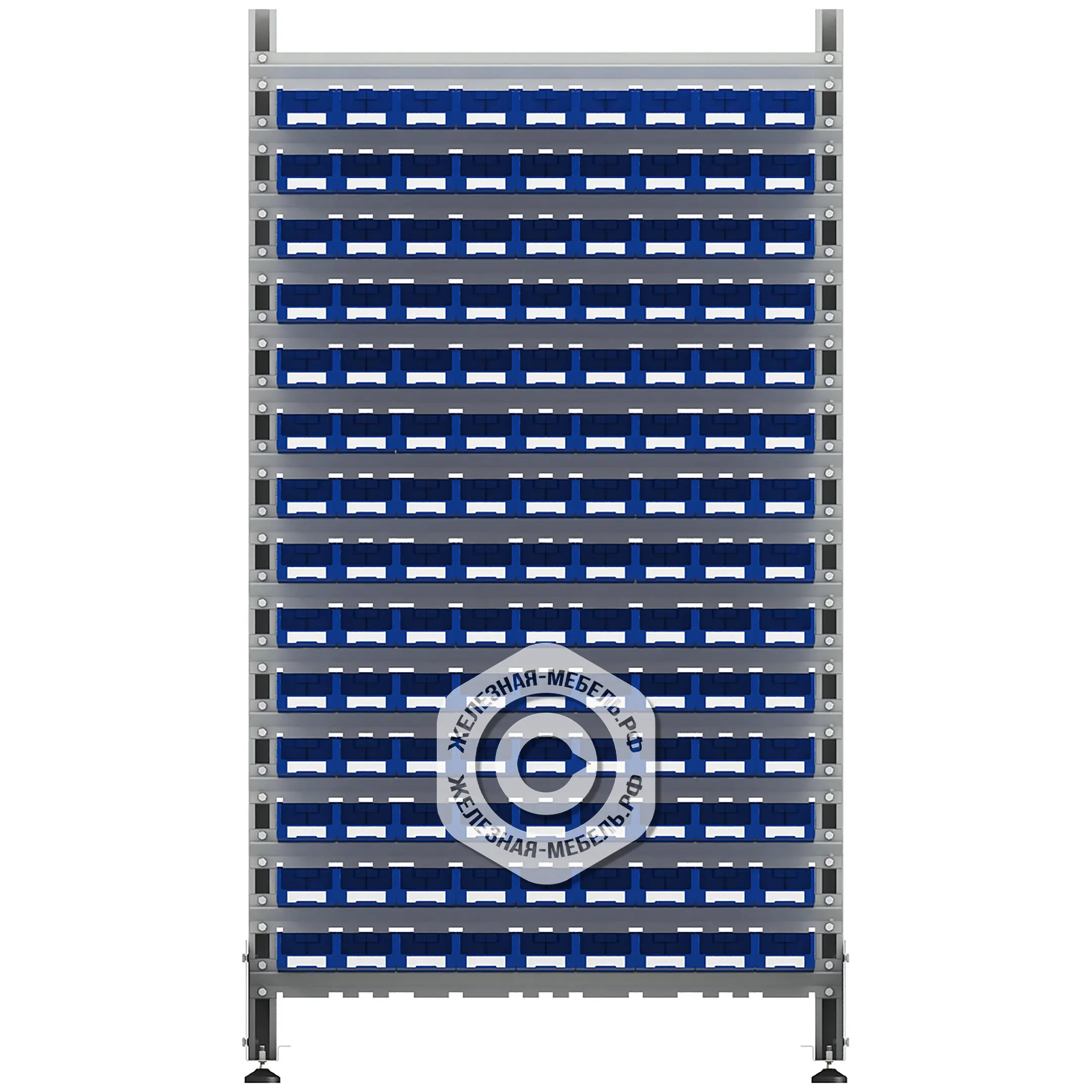 Стеллаж для пластиковых лотков SORTEX двухсторонний 1800x1000x800.01