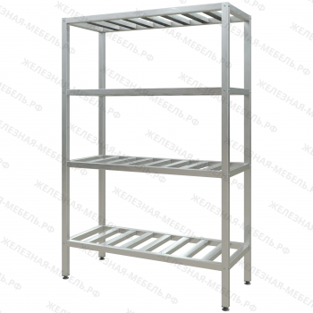 Стеллаж полочный СПЛп &laquo;Profi Inox&raquo; 1800х1200х500 (полка-решетка 4 шт.)