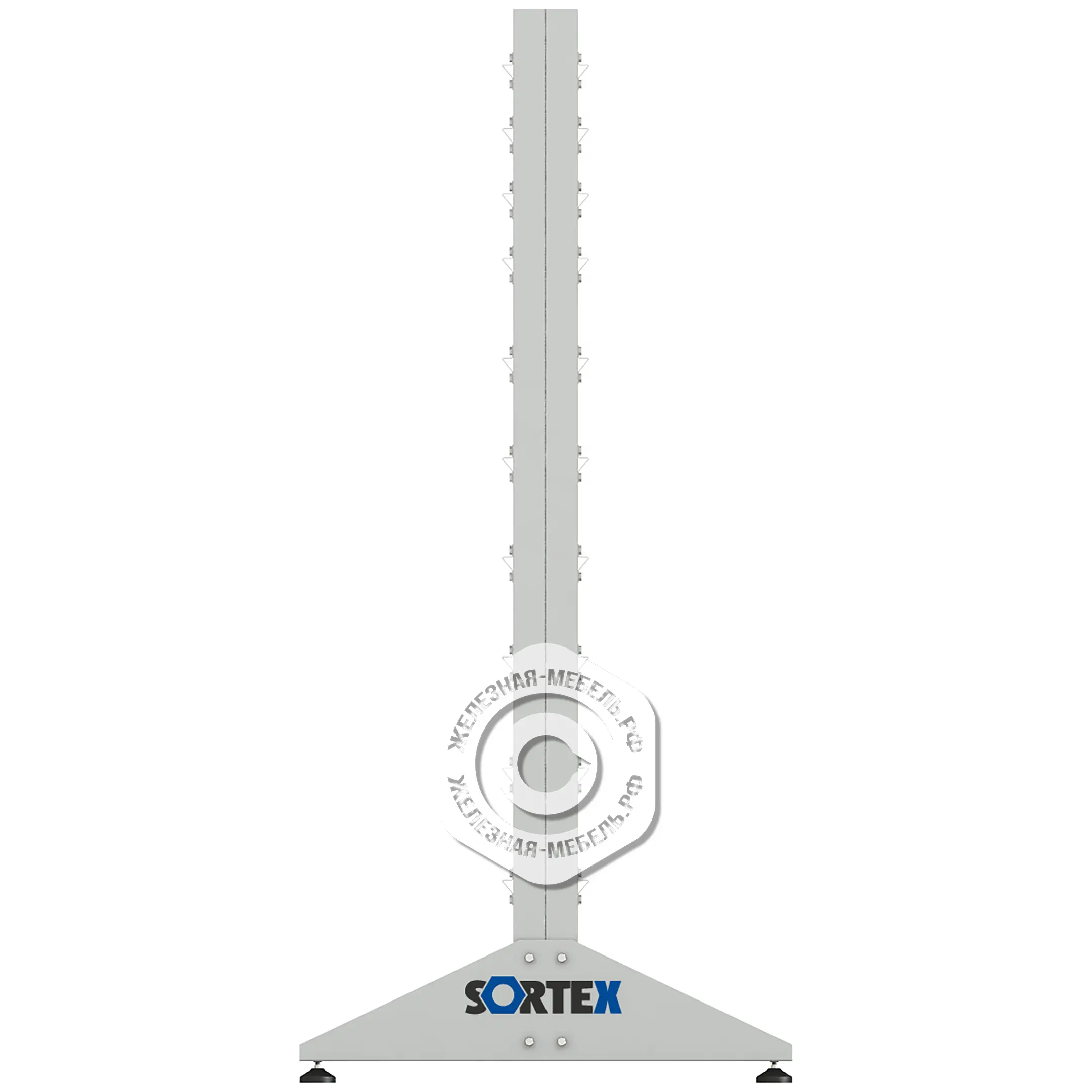 Стеллаж для пластиковых лотков SORTEX двухсторонний 1800x1000x800.02