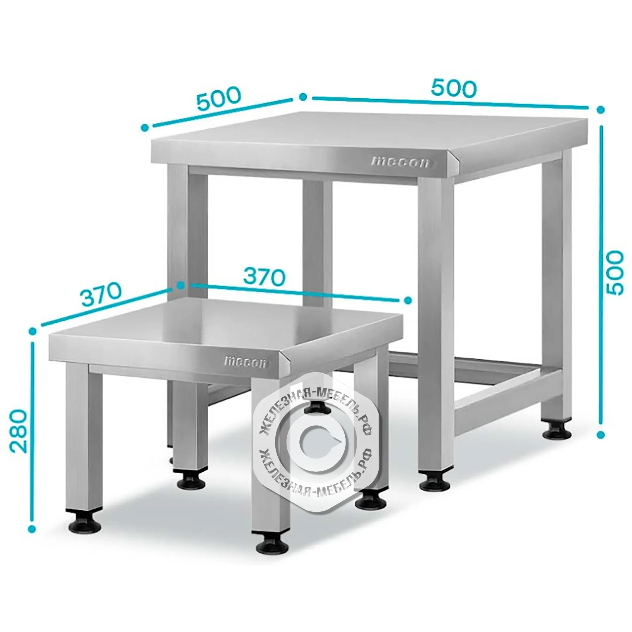 Подставка для оборудования ПДОп 500х500х500 &laquo;Profi Inox&raquo;