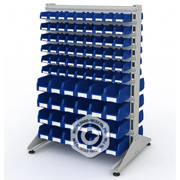 Стеллаж для пластиковых лотков SORTEX двухсторонний 1500x1000x800.04